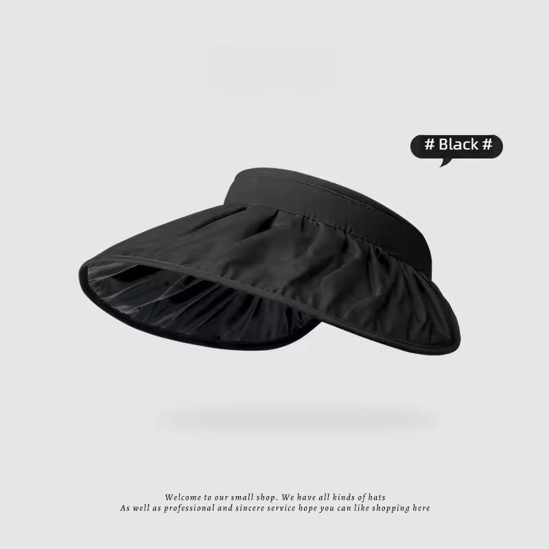 

Upf50+ Sun Visor Hat Dual-Use Full Face Sun Protection Foldable Headband For Beach Hiking Outdoor Summer Hats For Women A5