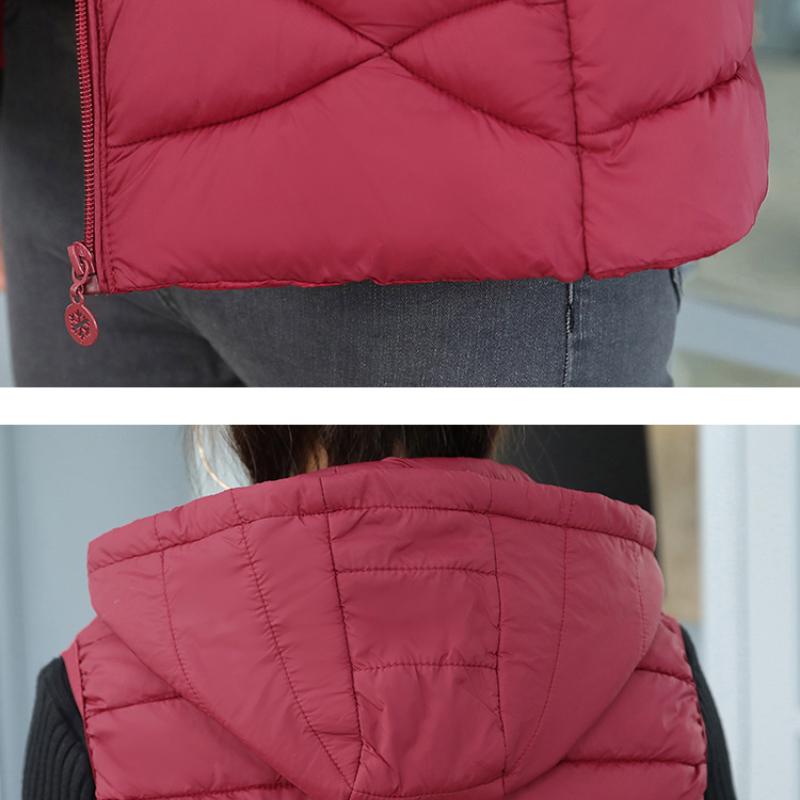 Frauen Ärmellose Jacke Neue Herbst Winter Mode Lässig Weiblichen Warme Damen Weste Oberbekleidung Damen Abnehmbare Kapuze Weste