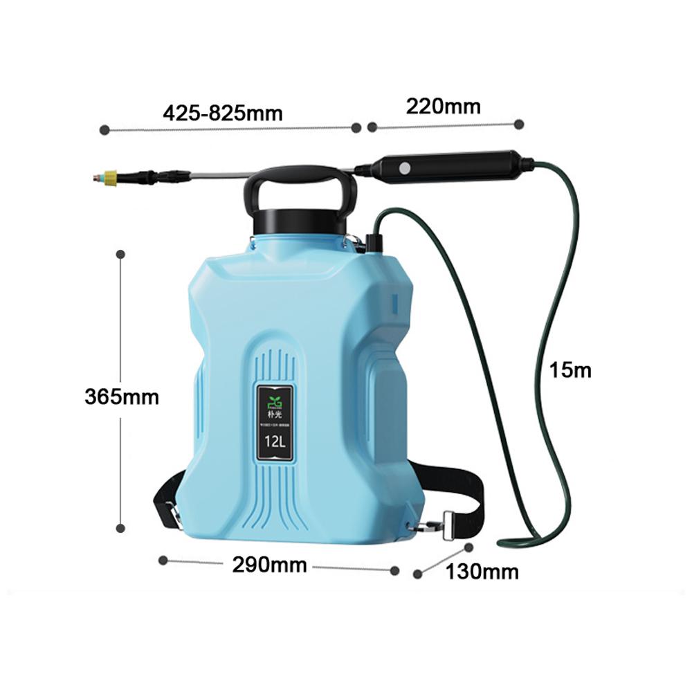 12L Rechargeable Shouldered Sprinkler Handheld Electric Sprayer Agriculture Tools Watering Can Atomizing Watering