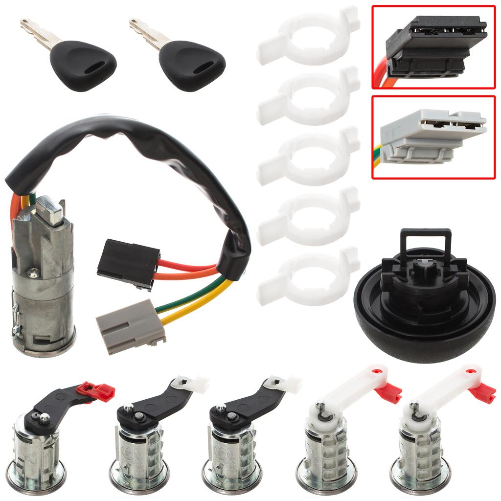 Renault Master II 1998- vollständiger Zündschalter + 5x Schließzylinder + Tankdeckel-Set