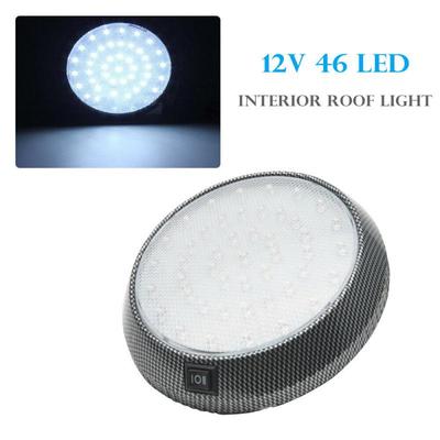 Automobiles Car Dome Roof Ceiling Interior Light LED Car Interior Reading Light White Round Style 46LED 12V Bulb Reading Lamp