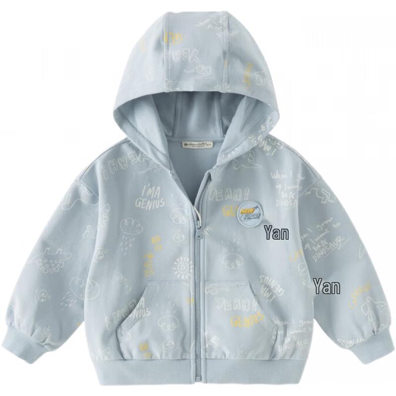 

DAVE&BELLA Boys Hooded Printed Knit Jacket 130cm