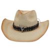 Men'S Summer Western Cowboy Hat New Men'S And Women'S Grassland Straw Hat Top Hat Women'S Sunshade Travel Photo Beach Sun Hat