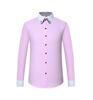 Men's Iron-Free Wrinkle-Resistant Color Block Long Sleeve Business Casual Shirt