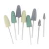 Dental Resin Base Acrylic Polishing Kit Drill Polisher Rotary Tools 6Pcs Silison Rubber Polish+2Pcs Tungsten Carbide Polish