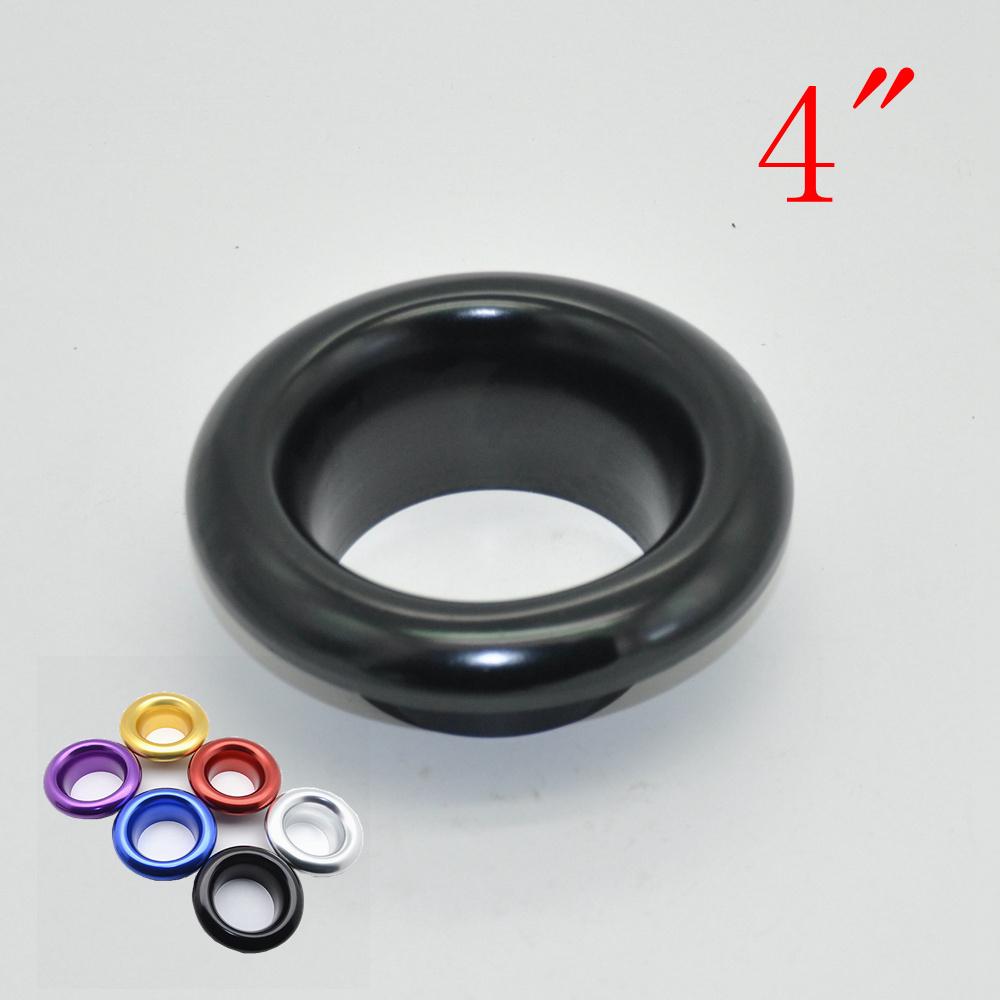 4" Inlet Car Bellmouth Velocity Stack Adapter Air Intake Turbo Horn Cover Black