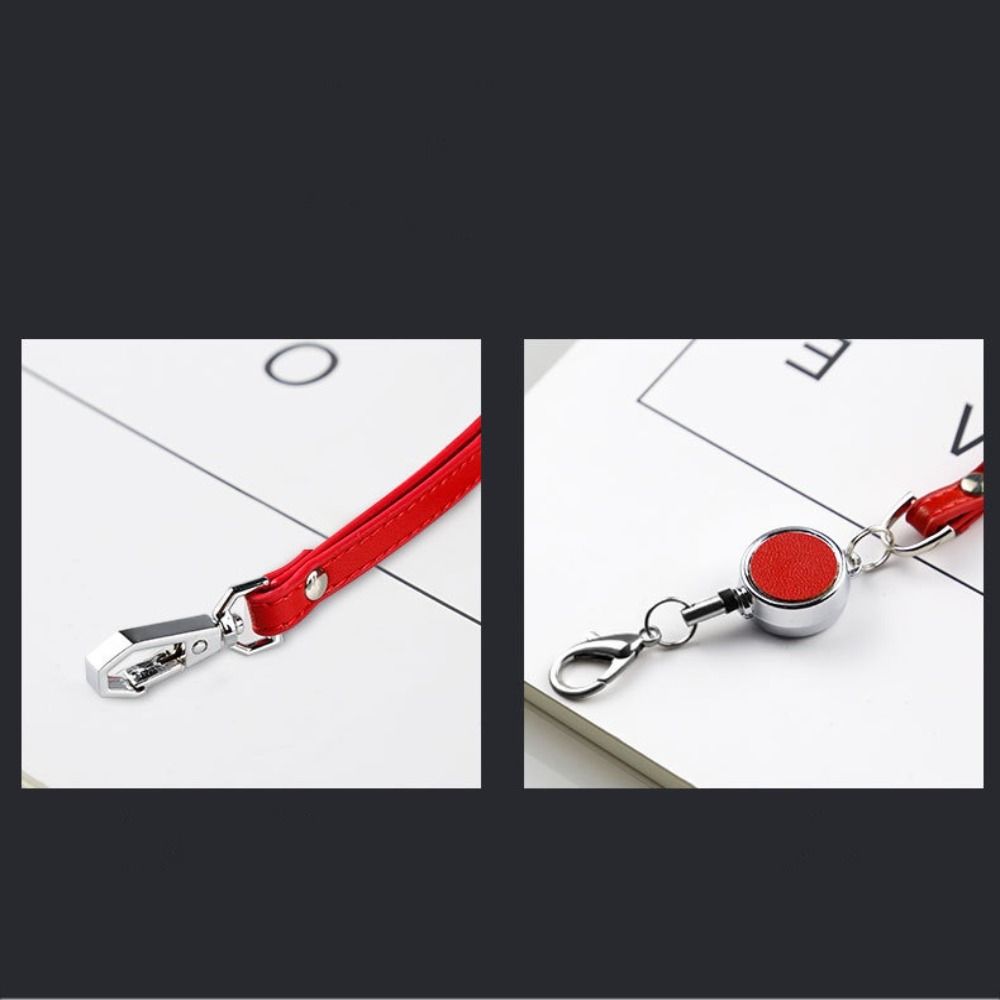 Leder-Lanyards Teleskop-Schlinge Helle Farben Ausweishalter Büro Schule