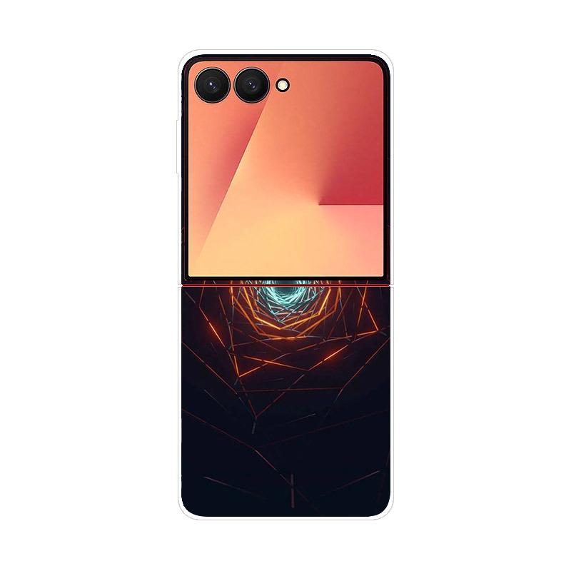 Luxury Transparent Phone Case For Samsung Galaxy Z Flip 7 Cases Hard PC Folding Cover For Galaxy Z Flip7 Shockproof Capa Fundas