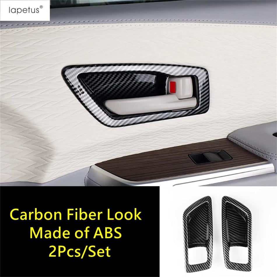 Car Inner Door Handle Bowl Panel Frame Decoration Cover Trim Carbon Fiber Style Accessories For Toyota Sienna XL40 - 2025