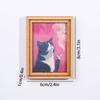 New Cute Cat Wooden Refrigerator Magnet Oil painting style Unique Cat Portrait Decor Cartoon Magnetic Back Fridge Stickers Gifts