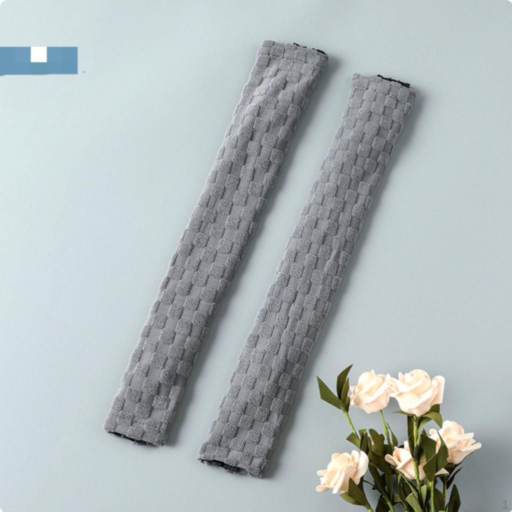 2 Pieces Chair Armrest Cover Zipper Closure Stretch Jacquard Protector Dustproof Office