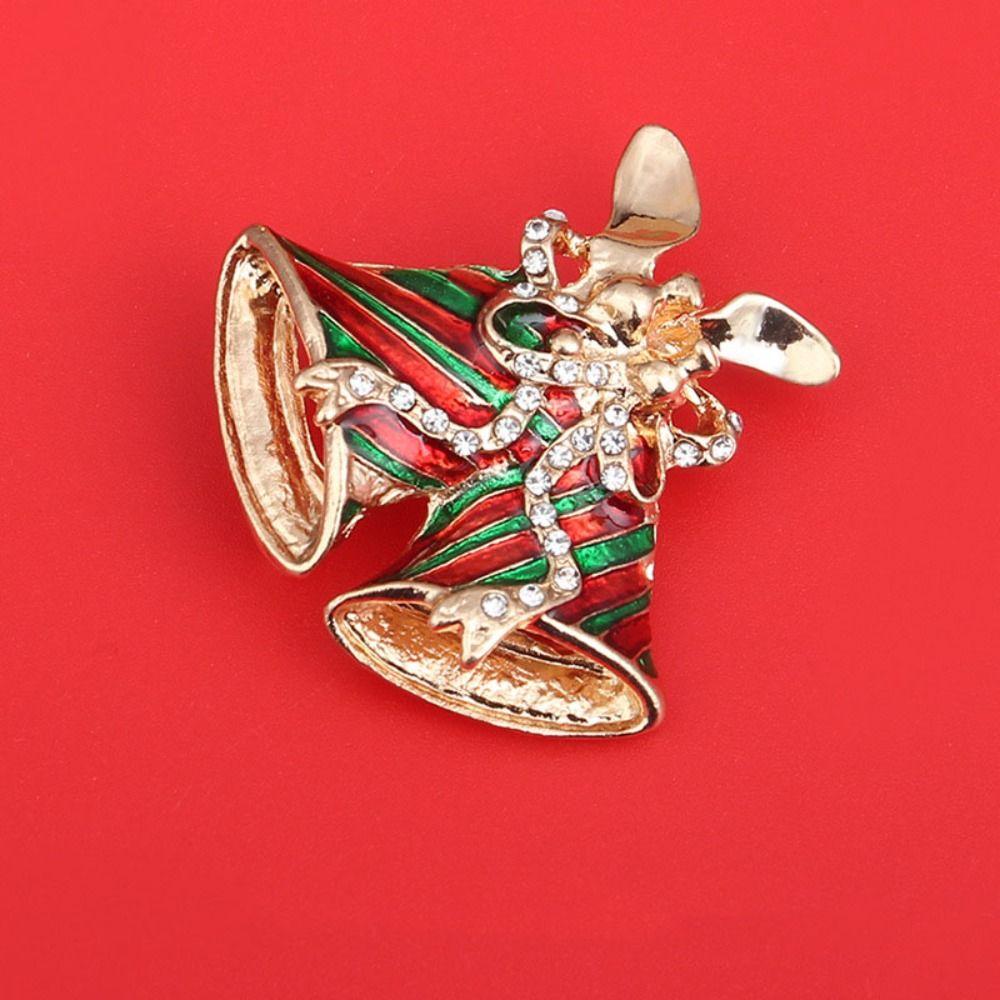 Santa Claus Enamel Rhinestone Brooches Korean Style Christmas Tree Brooch Christmas Brooch  Gift