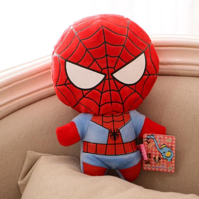 Bandai 12Cm Q Version Avengers Doll Avengers League League Captain America Spider-Man Plush Toy Boys Birthday Gift