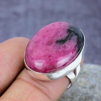 Rhodonite Gemstone Handmade 925 Sterling Silver Ring Wedding Jewelry