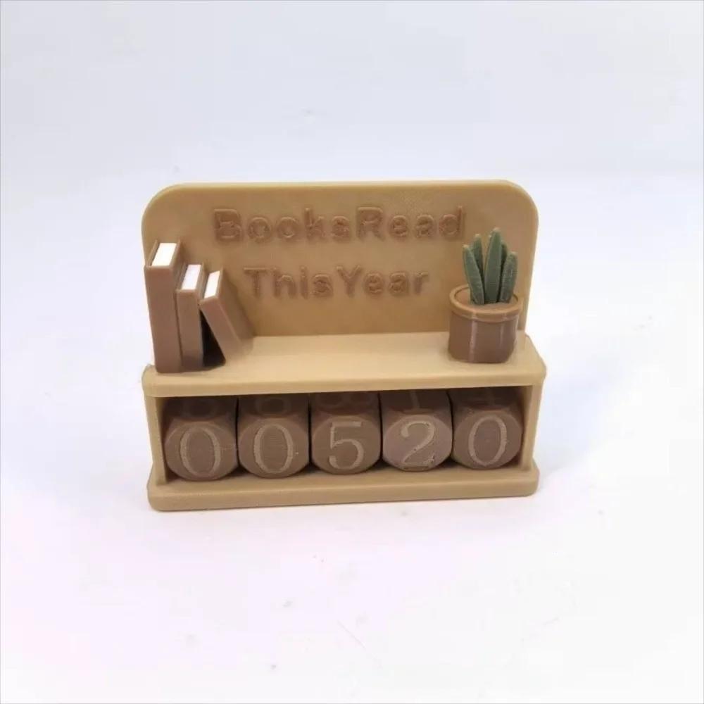 3D Printed 3D Book Read Counter Manual Counter Book Lover Sign Book Tracker Books Read This Year Sign Creative