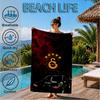 Galatasaray Football Club Crest Beach Towel, Quick-drying, Easy to Care for, Suitable for Both Fitness and Beach Vacations,Sports Essential