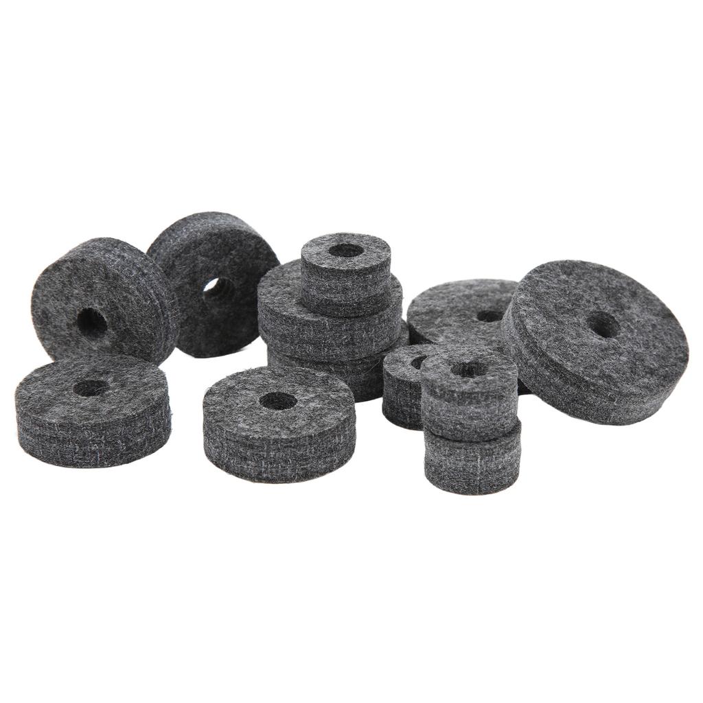 21Pcs Cymbal Replacement Accessories Felts Sleeves Wing Nuts Washers for Hi Hat Clutch CupGrey