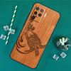 Turtle Wood Pattern Case For Oppo A80 A40 A60 A16 A76 A96 A91 A15 A17 A74 A94 A54 A57S A18 A38 A58 A78 A98 Cover