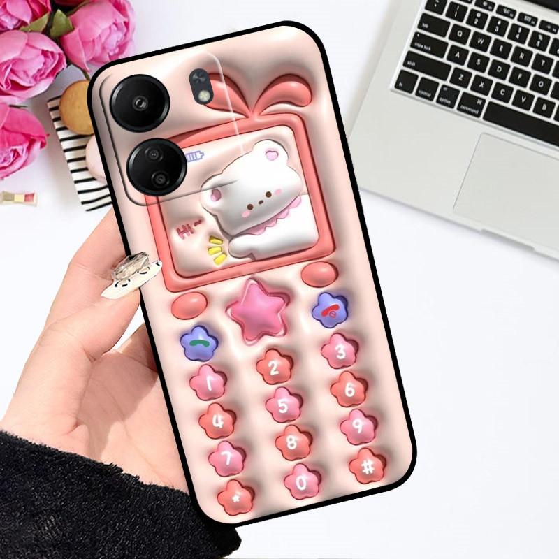 For Xiaomi Poco C65 Case Redmi 13C 4G Cute Cartoon Cover Soft Silicone Phone Case For Xiaomi Redmi 13C Poco C65 C 65 Bumper
