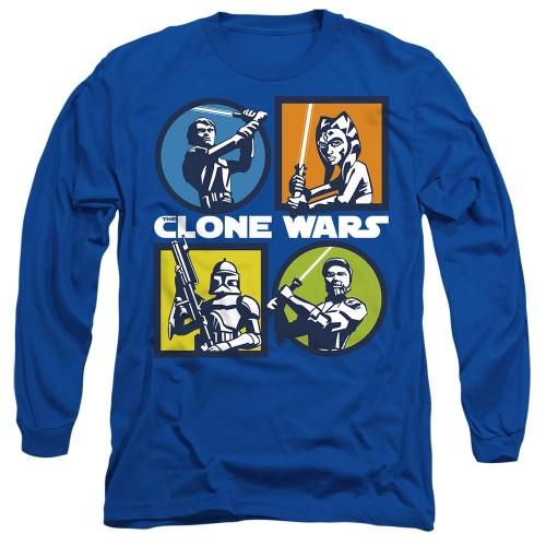 STAR WARS Unisex Adult Clone Wars Grid T-Shirt