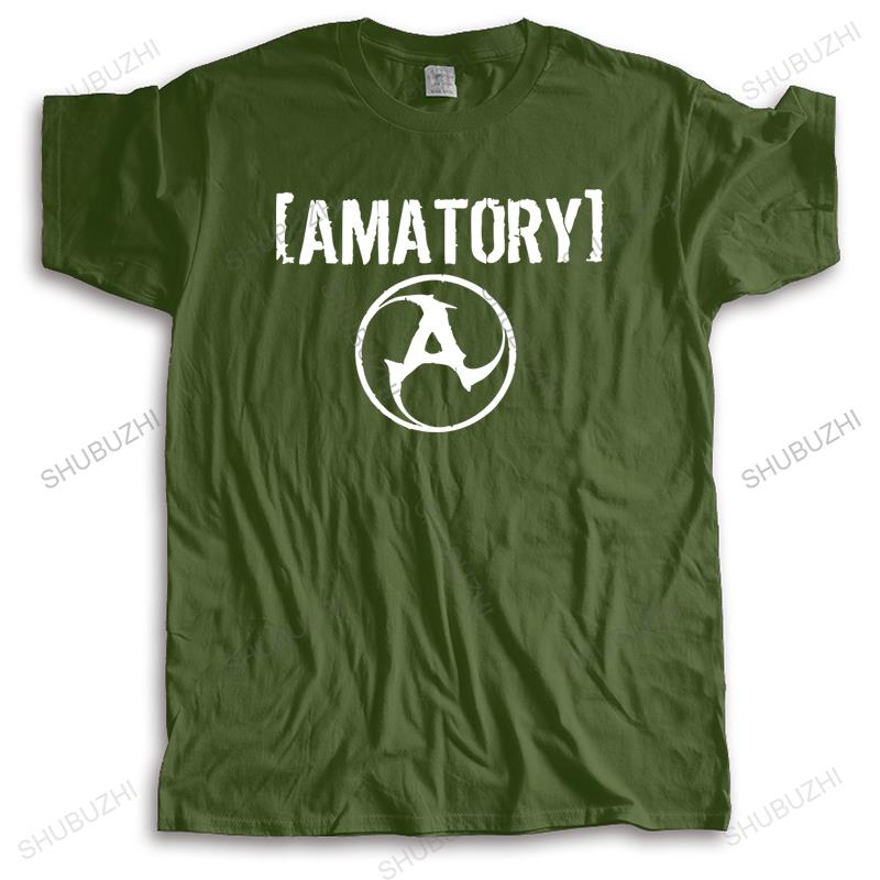 Mens Brand T-shirt Black New O-neck Tshirt Fashion Printing Short Sleeve AMATORY New Cotton Streetwear Tee-shirt Male Tees