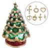 ChristmasTree Hand Painted Enameled Vintage Style Decorative Hinged Jewelry Trinket Box Unique Gift for Home Decor