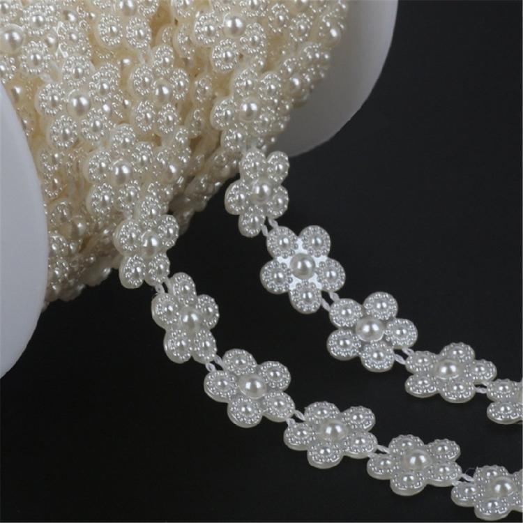 Guirnaldas de Perlas de 13 mm Cadena de Hilo de Perlas Artificiales para Fabricación de Joyería de Boda Decoración