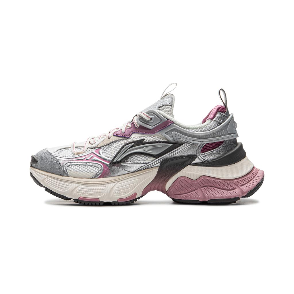 Li Ning Starry Y2K Millennium Style Soft Resilient Retro Thick Sole Shock Absorbing Wear Resistant Breathable Low Top Dad Shoes AGCU372-8