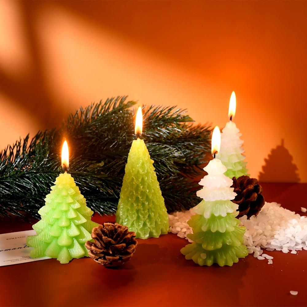 Silicone Candle Mold Tower Christmas Tree Resin Plaster Mold Scented Candle Molds  Party Decoration