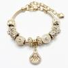 18K Gold-Plated Alloy Bracelet for Women - Charming Gold Flower Crystal Zircon Punk Valentine's Day Gift