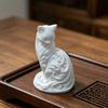 Minimalist Elegant Cat Statue 3D Printed Feline Figurine Modern Desktop Ornament for Bedroom Living Room Office Desk Decor