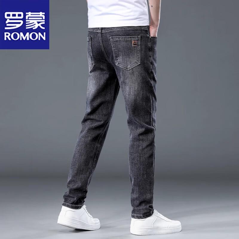 

ROMON Men s Straight Leg Business Casual Stretch Jeans 38
