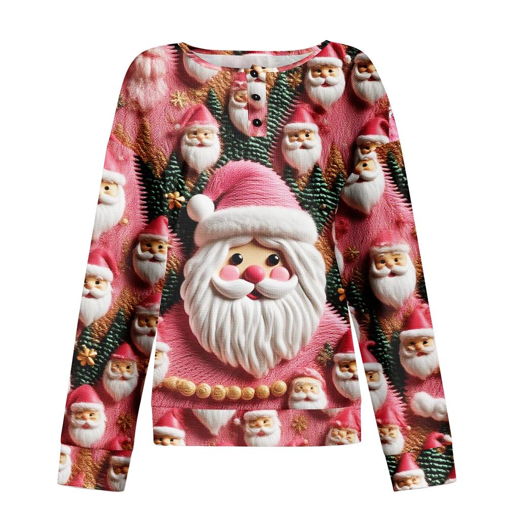 Women's Casual Shirts Long Sleeve Tops Button Up V Neck Loose Knit Fall Favorites For Women