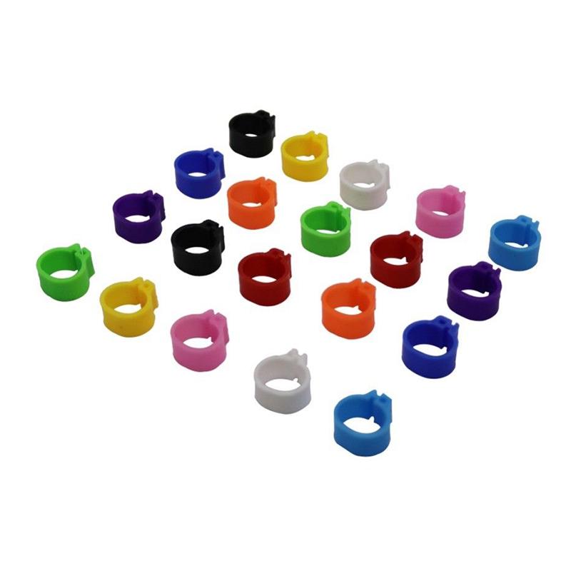 200 st Fågelbenringar Duvduva Papegoja Benringar Småfåglar Benring Fågelklämma Ring 10 Färger Innerdiameter 8 mm 10 mm