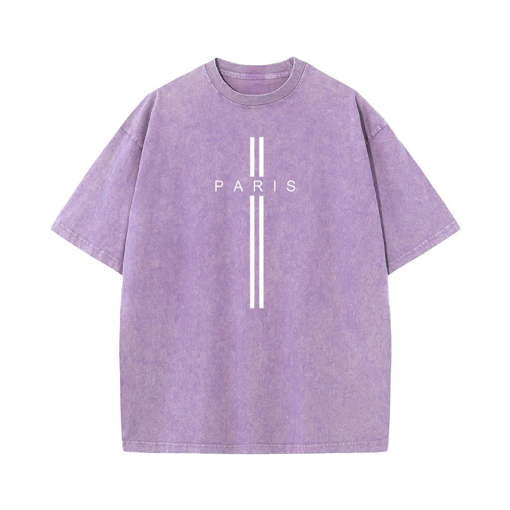 Men's Printed Round Neck T-shirt Casual Sports Short Sleeved Shirt