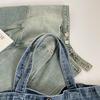 Large Capacity Denim Bag Women's Shoulder Bag Letters Tote Bag