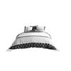 Parure De Lit - Housse Couette 220x240 Cm - 2 Taies - Graphique - Noir Et Blanc - Coton Doux