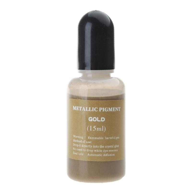 

15ml Metallic Art Ink Alcohol Resin Pigment Diffusion Liquid For DIY UV Epoxy Resin Jewelry Making Resin Crafts 12 Color золотий