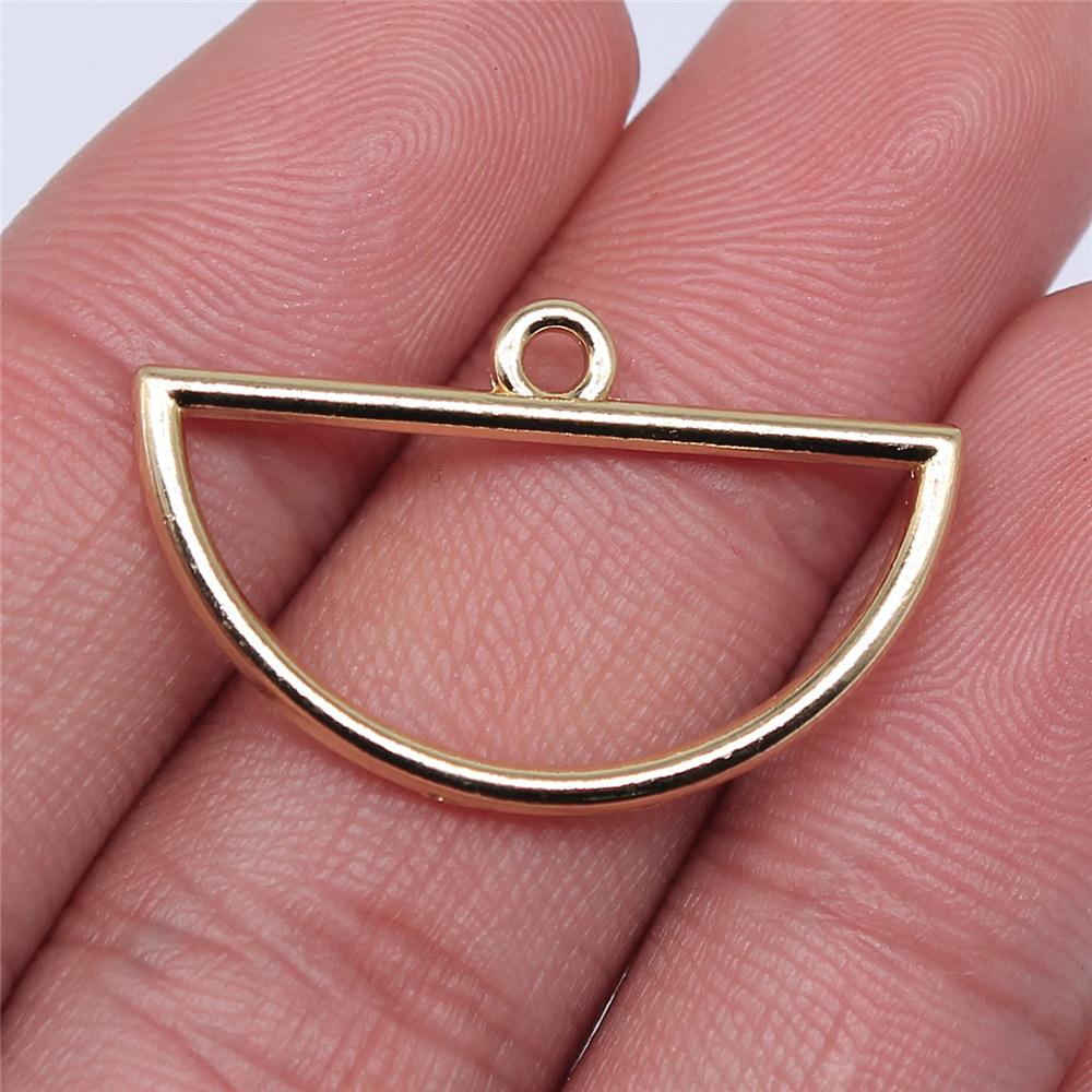 10pcs High Quality KC Gold Color Plated Geometry Charms For Earring Making Hollow Frame Bezel Border Molds UV Epoxy Resin Molds