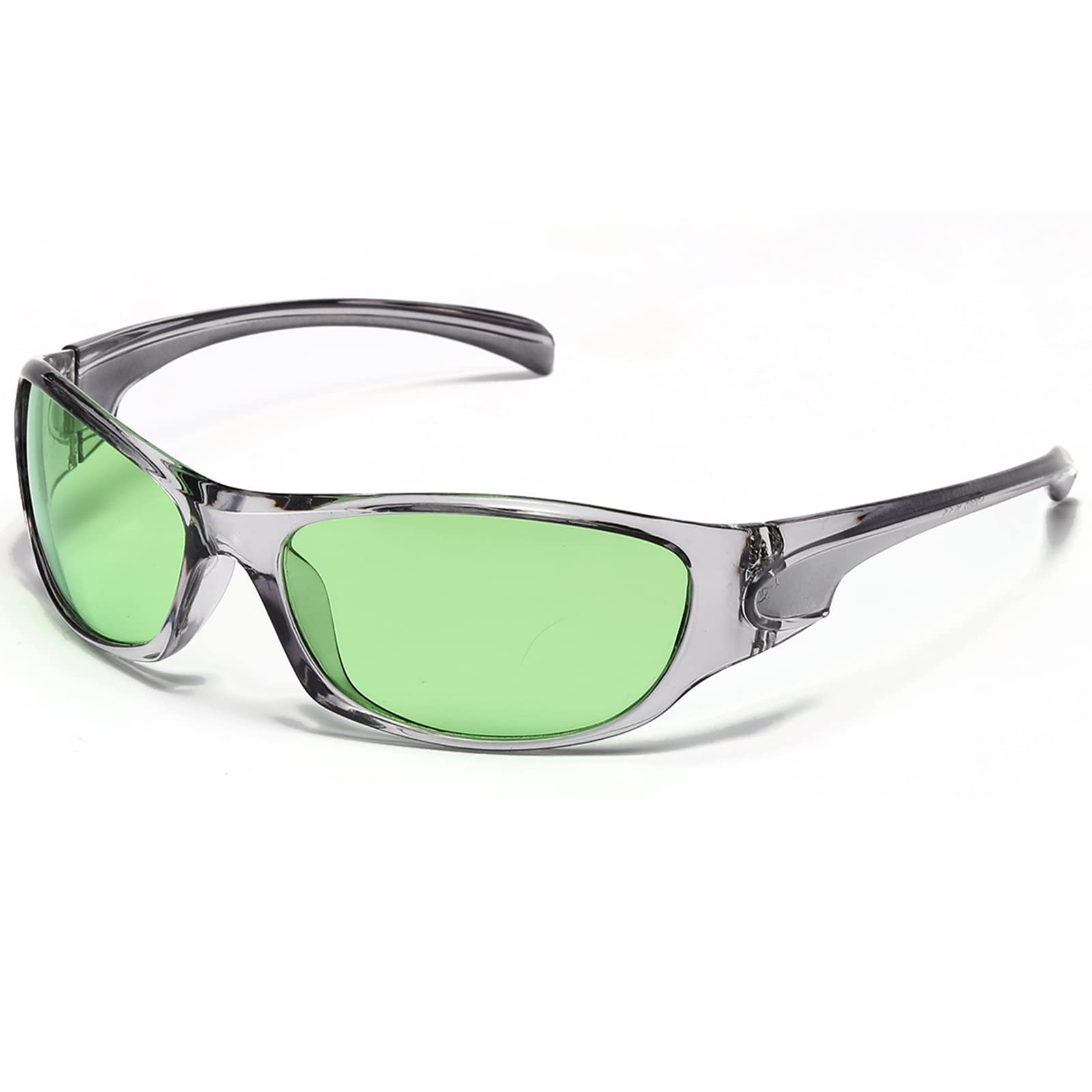 [SHEEN KELLY] Y2K Women s Surround Sunglasses Men s Fashion Futurism Mirror Leg Bat Design