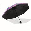 Automatic Folding Umbrella Mandala pattern with vibrant colors. Portable collapsible design, casual outdoor accessory, for all