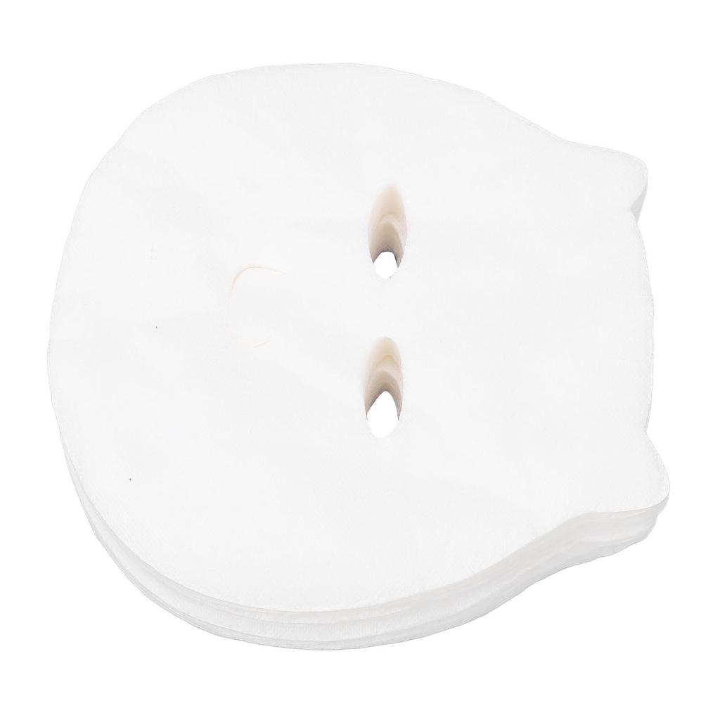 100 Stück vorgeschnittene Gesichtspapierblätter für Kinder, Einweg-Nasskompresse aus Baumwolle, Geistergesicht, Gesichtspapier 