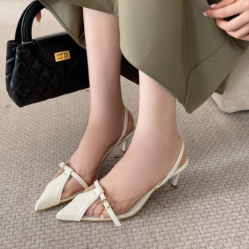 Stiletto high heels new summer hollow pointed niche design sense fashion sandals women