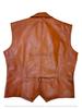 Waistcoat Wedding Wear Handmade Men's Vest Coat Tan Leather Genuine Lambskin Fit