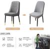 Jacquard Curved Dining Chair Cover Spandex Elastic Seat Cover Stretch Chair Covers for Hotel Banquet Restaurant Kitchen Wedding