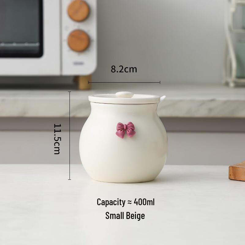 Керамическая банка для смальца ZISIZ с ложкой