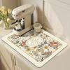Anti-Slip Dish Drying Mat Super Absorbent Dish Drainer Rack Mats for Kitchen Counter Coffee Bar Mat Accessories for Countertop