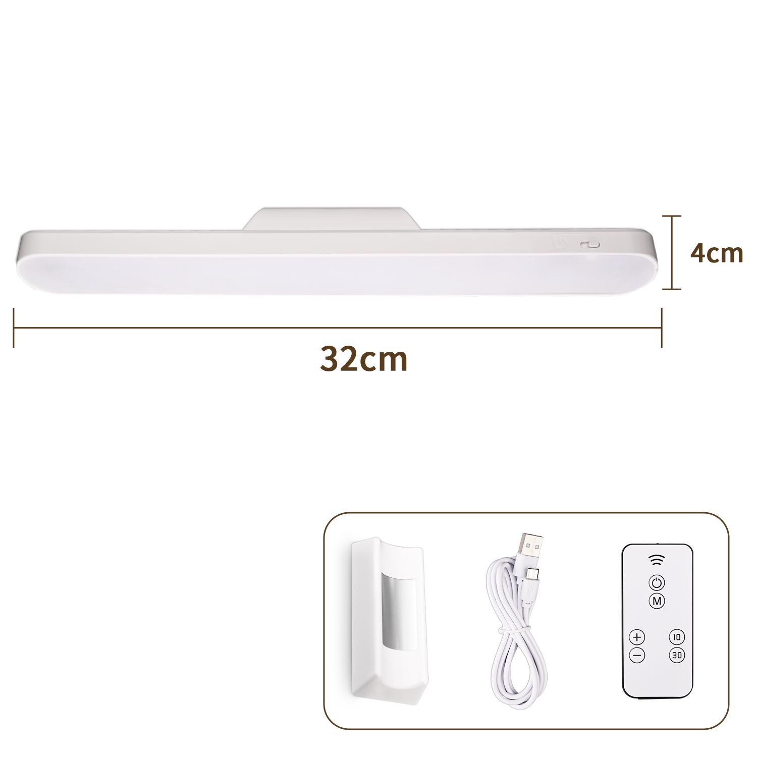 

Светодиодная магнитная настольная лампа с дистанционным управлением, перезаряжаемая через USB, настольная лампа для чтения в спальне, 3 цвета, плавная регулировка яркости, освещение для шкафа, гардероба