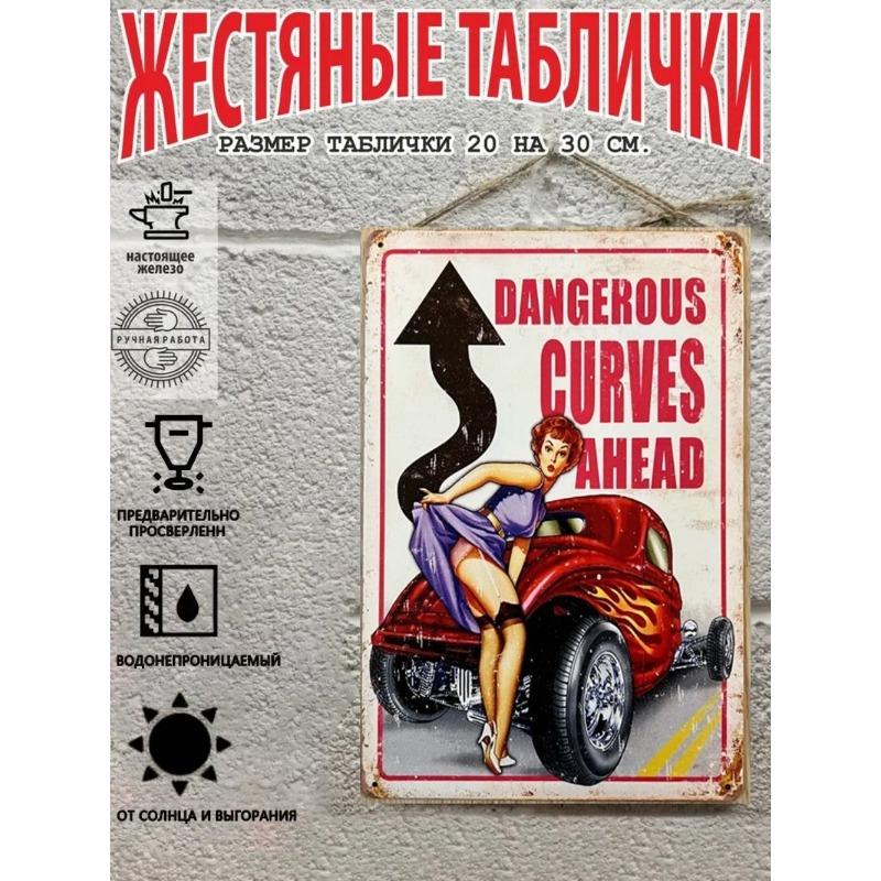 Pin-Up Girl Metal Sign, Retro Wall Art Decor