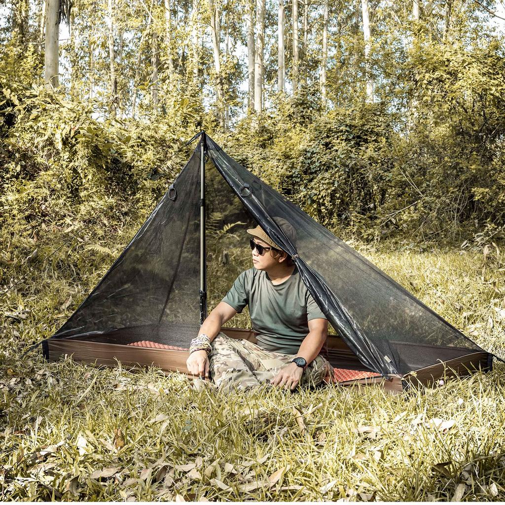 OneTigris ROC Single Top Inner Tent, One-Pole Inner Tent for Solo Camping, Ultralight Mesh Tent with Mosquito Net, Pole Sold Separately
